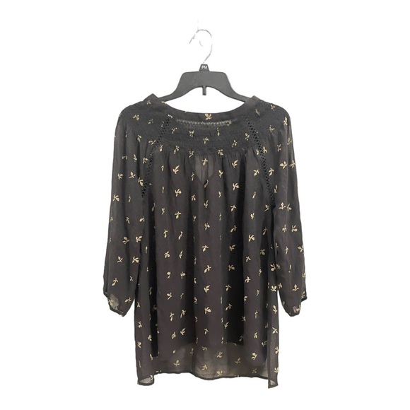 LA made Floral Long Sleeve Sheer Top Size Small NWOT - Picture 1 of 4